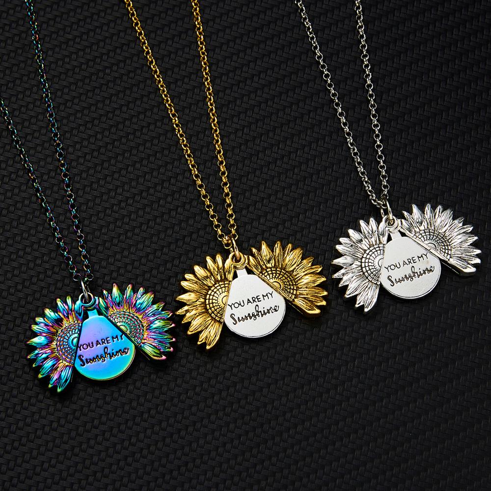 "You are my sunshine" Vintage Sunflower pendant!
