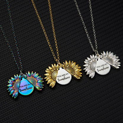 "You are my sunshine" Vintage Sunflower pendant!