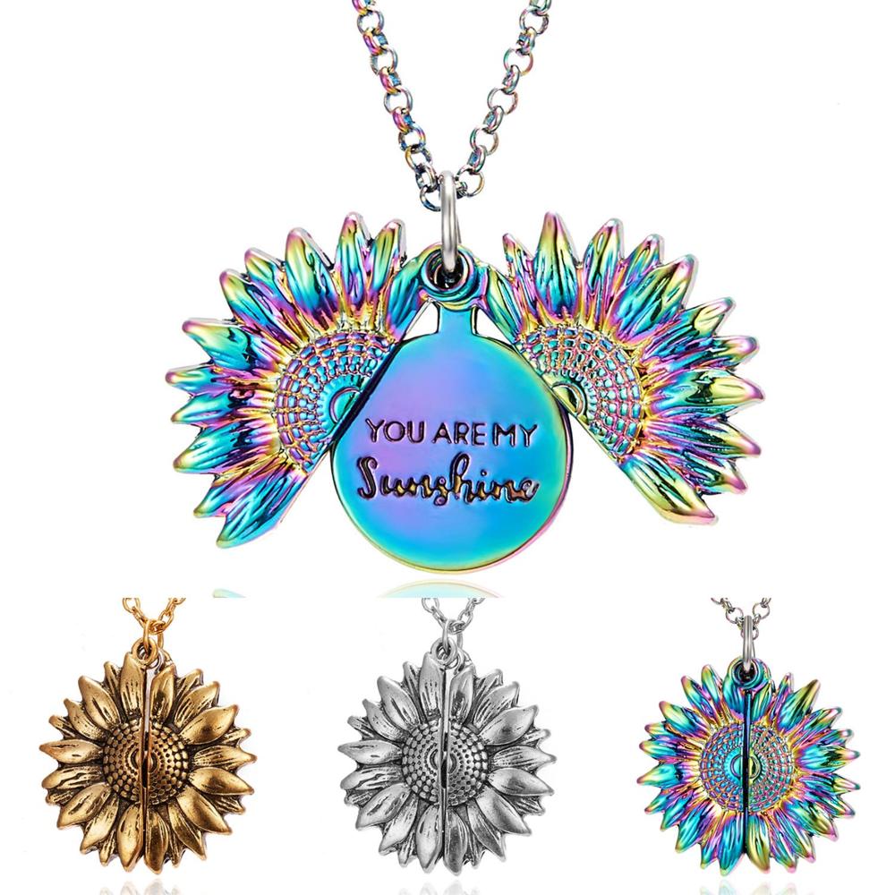 "You are my sunshine" Vintage Sunflower pendant!