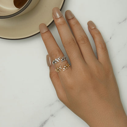 Korean Style Leaf Ring