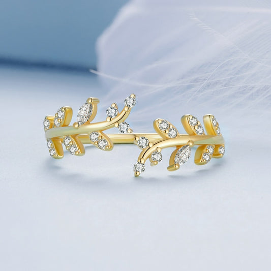 Korean Style Leaf Ring