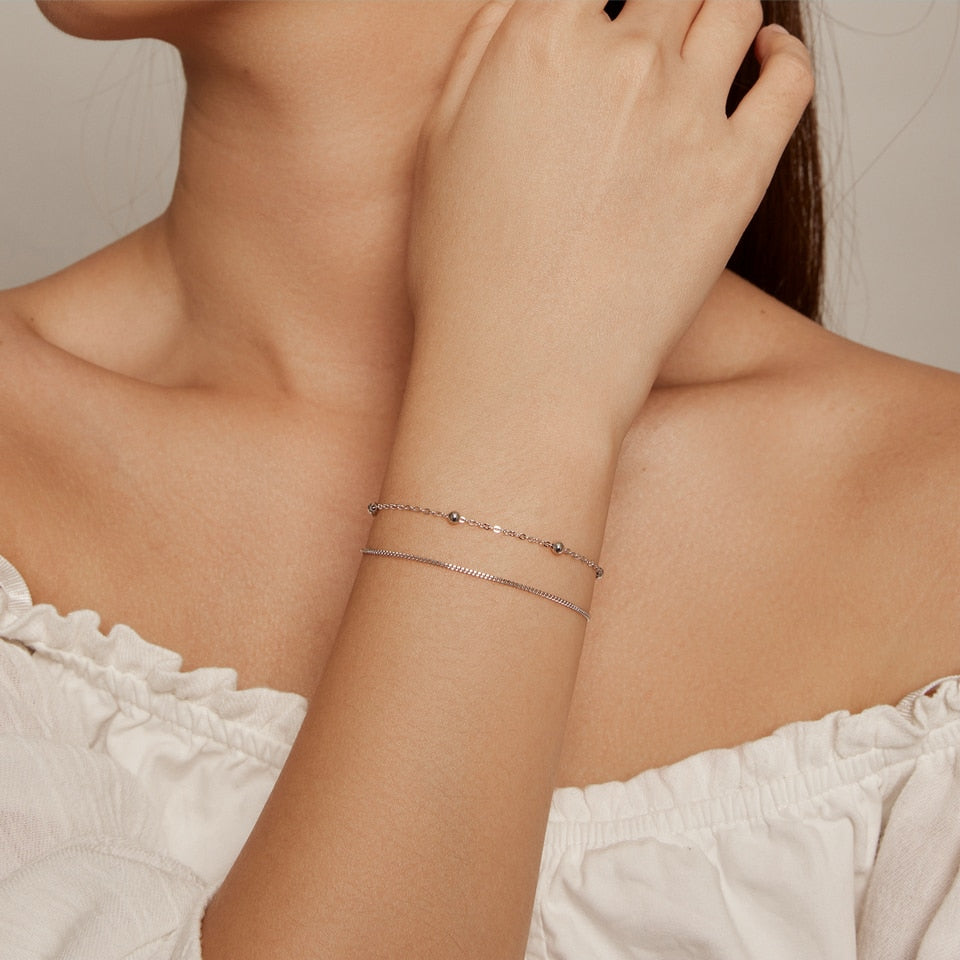 ブレスレット LANARCHIVE Simple double layered bracelet 2126] Simple Double Layered Bracelet - LAN ARCHIVE | 60